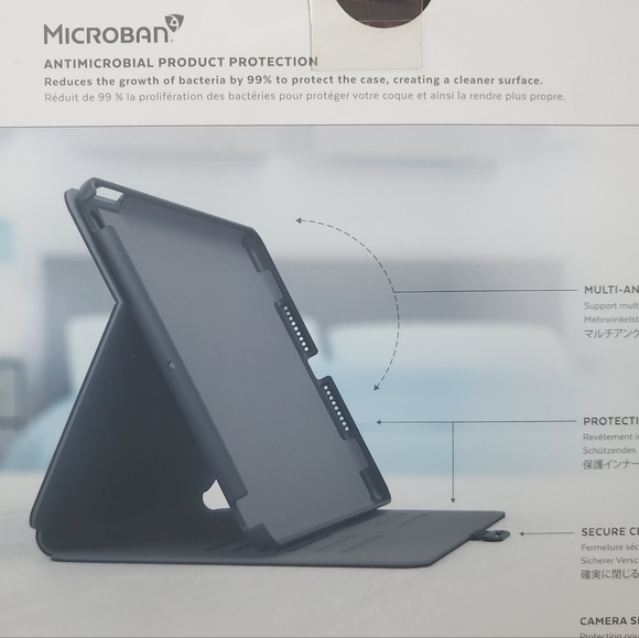 NWT Speck Stylefolio IPad 2019-2020 Fushia Pink Microban Case - Picture 6 of 16